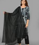 KAAJH Black Tie dye Cotton Suit Set