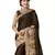 Black embroidered lycra saree with blouse