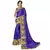 Blue embroidered lycra saree with blouse