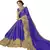 Blue embroidered lycra saree with blouse