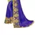 Blue embroidered lycra saree with blouse