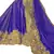Blue embroidered lycra saree with blouse