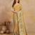  Shiny Lycra Silk Embroidery Gold Saree With Blouse