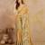  Shiny Lycra Silk Embroidery Gold Saree With Blouse