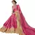 Pink embroidered lycra saree with blouse