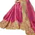 Pink embroidered lycra saree with blouse