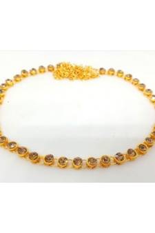 Golden CZ Indo Western Style Kamar Band Waist Chain Belly Chain