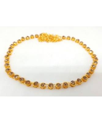 Golden CZ Indo Western Style Kamar Band Waist Chain Belly Chain 1