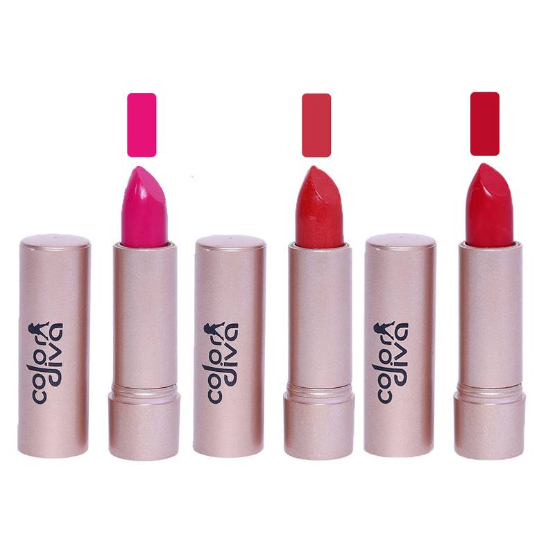 (Rose Gold Corolla) Creamy Matte Lipstick (PINK PERFECT SPICY RED ROSY RED)