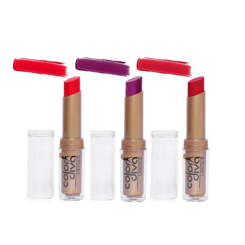 (Golden Absolute) Creamy Matte Lipstick (TANGY ORANGE MYSTIC MAUVE ROSY RED)