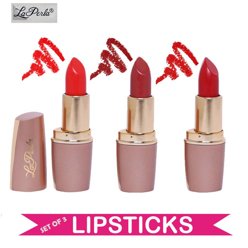 La Perla (China Toya) Creamy Matte Lipstick (TANGY ORANGE RUSTY BROWN DARK SECRET RED)