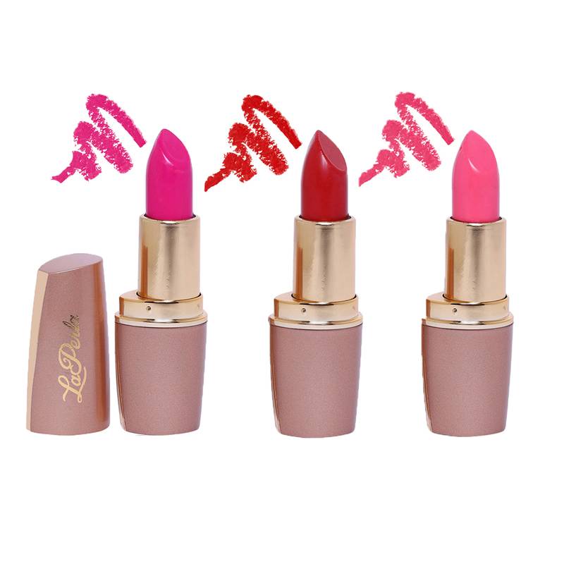 La Perla (China Toya) Creamy Matte Lipstick (PINK PERFECT BABY PINK DARK SECRET RED)