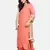 CORAL  EMBROIDERED KURTA WITH PALAZZO AND DUPATTA