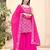 Pink embroidered georgette Palazzo Pakistani Suit