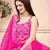 Pink embroidered georgette Palazzo Pakistani Suit