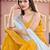 Mustard embroidered crepe sharara Pakistani Suit