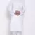 Mens White-Coloured Solid Cotton Straight Kurta