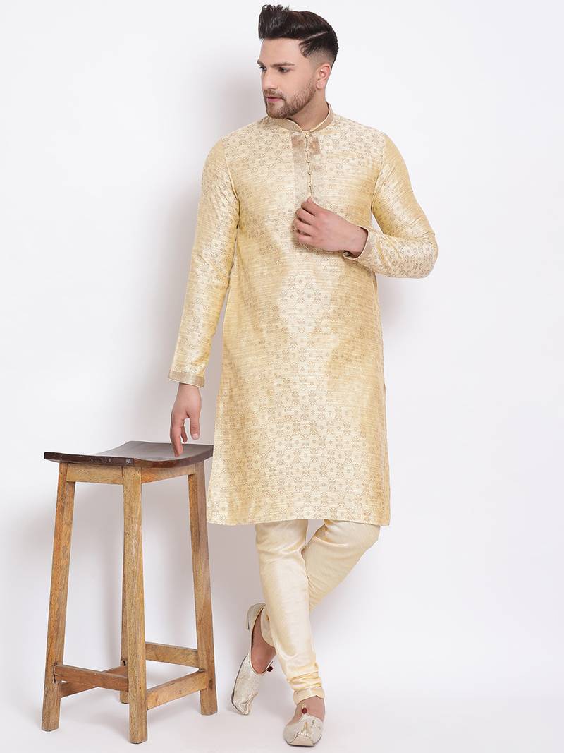 Woven Design Short Kurta for Men
