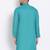 Men's Cotton Solid Jade Green Colour Straight Kurta