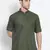 Men's Cotton Solid Bottle Green Colour Straight Short Kurta