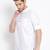 Men's Cotton Solid White Colour Straight Short Kurta