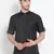 Men's Cotton Solid Black Colour Straight Short Kurta