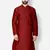 Men's Art Silk Solid Maroon Colour Straight Kurta
