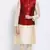 Men Maroon Woven Design Nehru Jacket