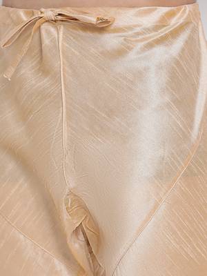 Men Deep Beige Solid Straight Kurta with Pyjama 6