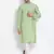 Men's Cotton Silk Solid Parrot Green Colour Straight Kurta With Payjama