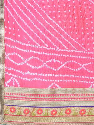 Art Silk Stitched Lehanga With Embellished Lace And Unstitched Blouse 5