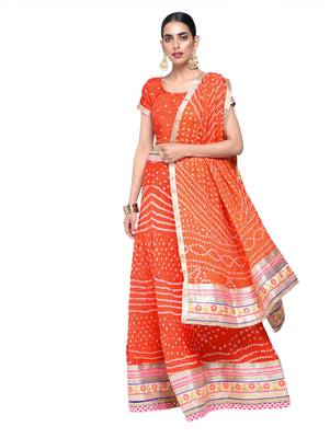 Art Silk Stitched Lehanga With Embellished Lace And Unstitched Blouse 1