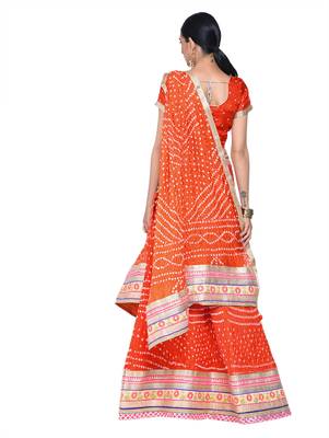 Art Silk Stitched Lehanga With Embellished Lace And Unstitched Blouse 2
