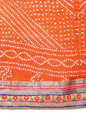 Art Silk Stitched Lehanga With Embellished Lace And Unstitched Blouse 5