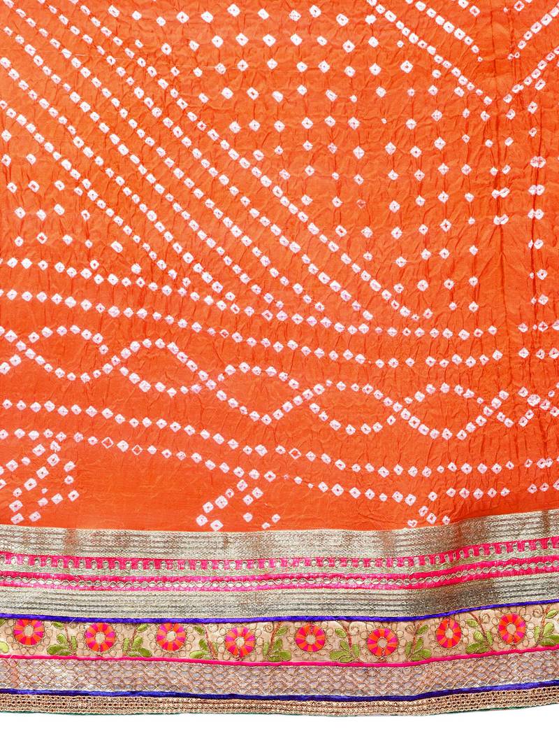 Art Silk Stitched Lehanga With Embellished Lace And Unstitched Blouse
