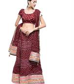 Art Silk Stitched Lehanga With Embellished Lace And Unstitched Blouse