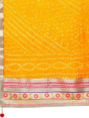 Art Silk Stitched Lehanga With Embellished Lace And Unstitched Blouse 5