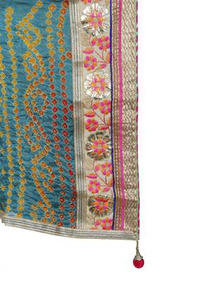 Art Silk Stitched Lehanga With Embellished Lace And Unstitched Blouse 5
