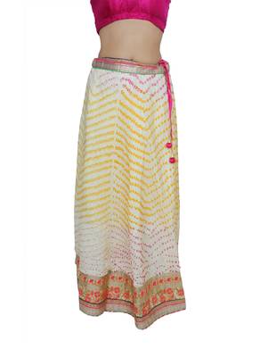 Art Silk Stitched Lehanga With Embellished Lace And Unstitched Blouse 4