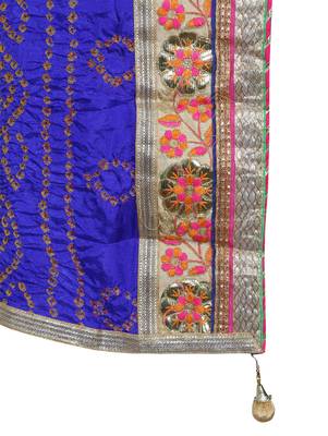 Art Silk Stitched Lehanga With Embellished Lace And Unstitched Blouse 4