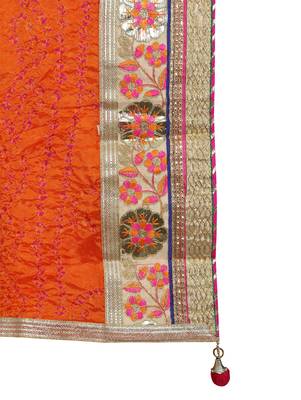 Art Silk Stitched Lehanga With Embellished Lace And Unstitched Blouse 5