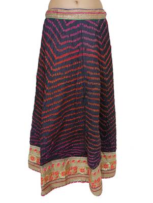 Art Silk Stitched Lehanga With Embellished Lace And Unstitched Blouse 4