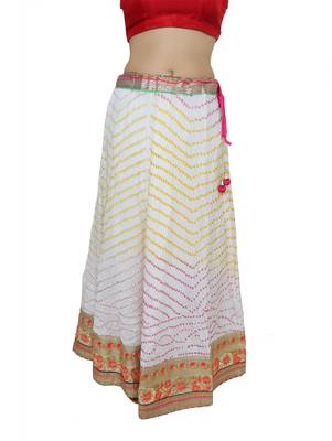 Art Silk Stitched Lehanga With Embellished Lace And Unstitched Blouse 4