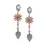 Beautiful Grey and Rose Pink Drop Earrings