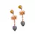 Beautiful Grey and Rose Pink Drop Earrings