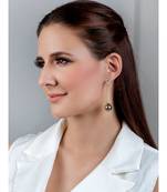 Lush Brown and Gold Drop Earrings