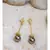 Lush Brown and Gold Drop Earrings