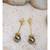 Lush Brown and Gold Drop Earrings