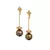 Lush Brown and Gold Drop Earrings