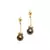 Lush Brown and Gold Drop Earrings
